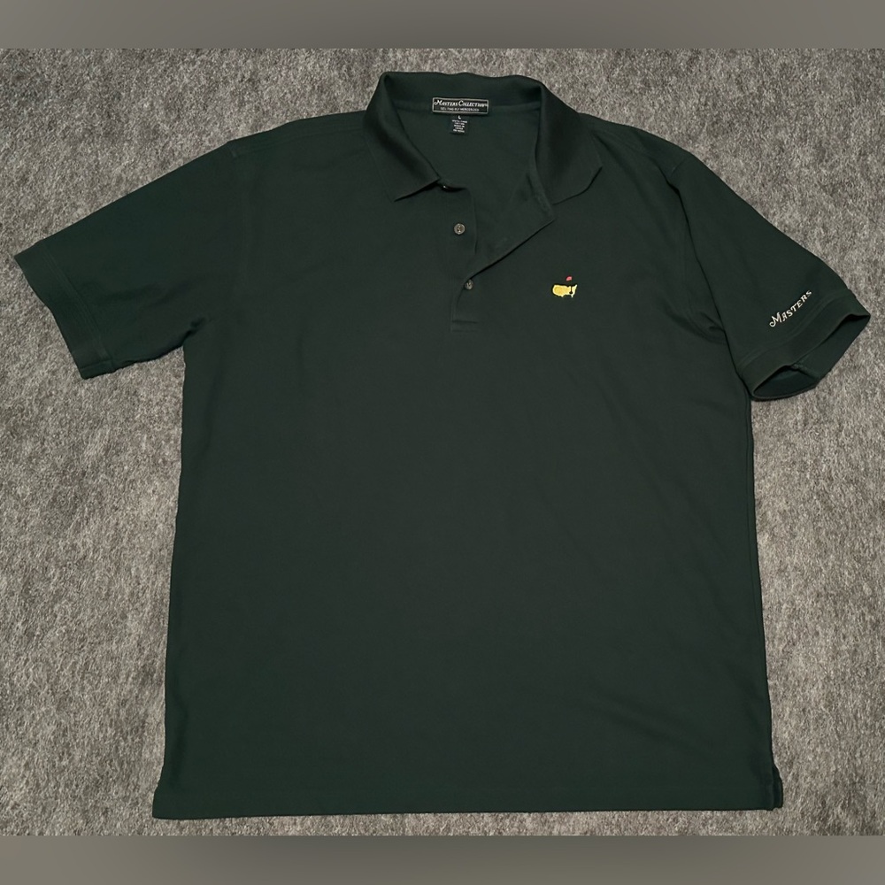 Men’s Masters Collection 60s 2-Ply Green Golf Logo Polo Shirt- Size Large
